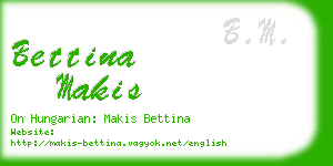 bettina makis business card